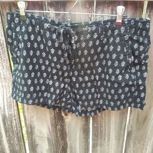 Gap Linen Flower Drawstring Boho Hippie Summer Spring Festival Shorts Size 10